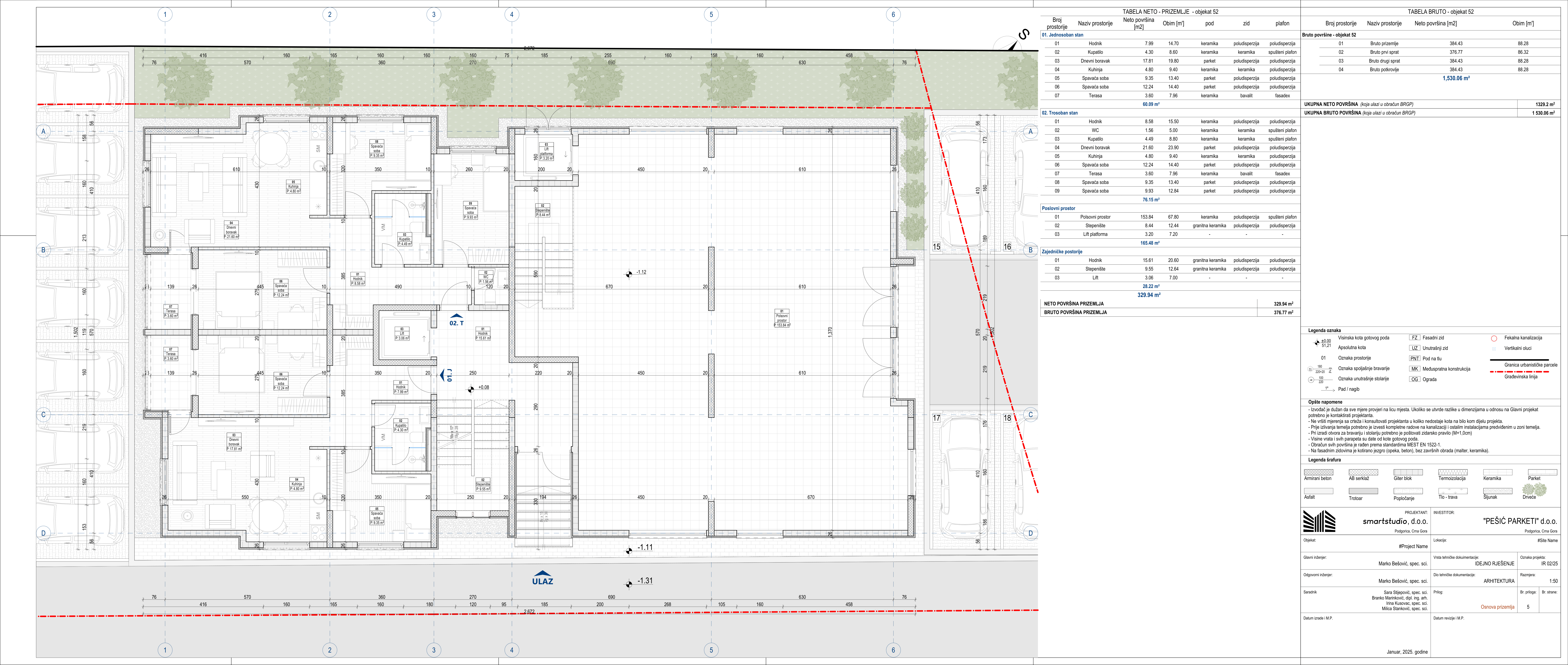 Prizemlje — Objekat 1